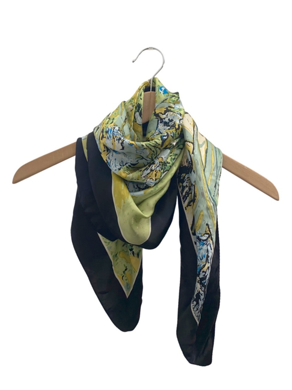 100% Silk Floral Print Scarf